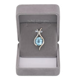 Kiana 7.8Ct Santa Maria Aquamarine Pendant with Natural Diamond Accents in Solid 14K Gold | Fine Blue Gemstone Jewelry