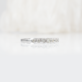 Natural Earth Mined Diamond Bezel Band in Solid 14K Gold – Stackable Minimalist Wedding Ring, Everyday Fine Jewelry