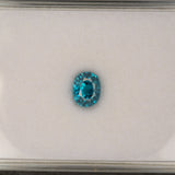 Natural Cambodian Blue Zircon Oval Shape 7.7x6.2x6.8mm 3.82ct Loose Gemstone