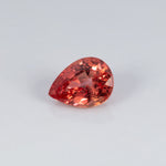 0.75 carat natural padparadscha sapphire, pear 7x5mm pink-orange loose gemstone