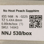 0.89 carat natural Ceylon peach sapphire shield cut 5.4x4.8mm loose gemstone – view 2