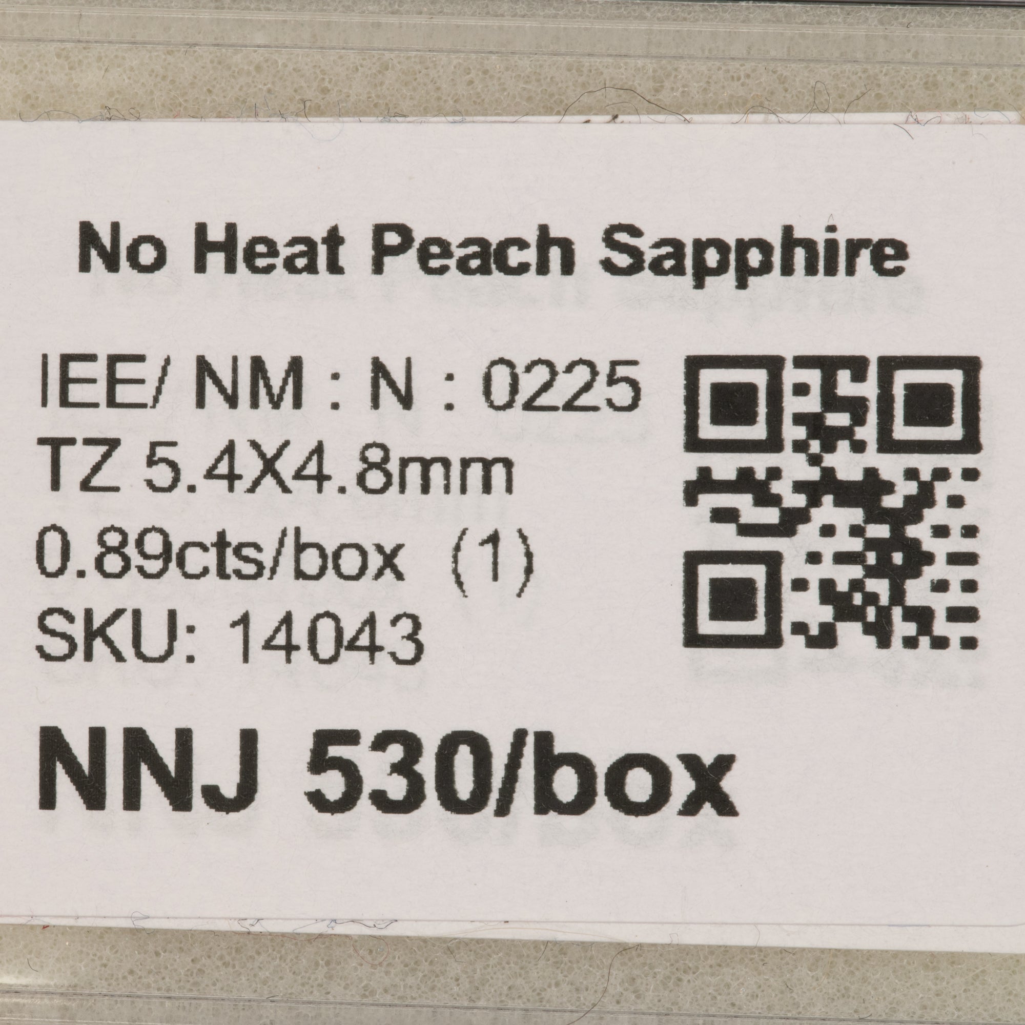 0.89 carat natural Ceylon peach sapphire shield cut 5.4x4.8mm loose gemstone – view 2