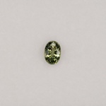 0.38 carat natural green sapphire, oval 6x4mm Ceylon loose gemstone