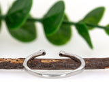 14K White Gold Diamond Open Stackable Band