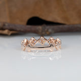 14K rose gold diamond band