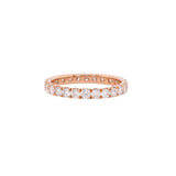 Rosie 14k Rose Gold Lab Created Diamonds Band Ring with Lab Diamonds Accents