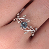 Nebula Collection | Diamond Accented Trilliant Cut Ring Setting | 4mm 5mm 6mm 7mm 10mm