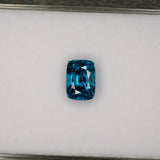 natural cambodian blue zircon cushion loose gemstone