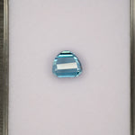 natural cambodian blue zircon emerald cut loose gemstone