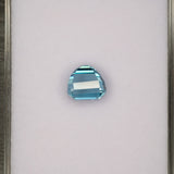 natural cambodian blue zircon emerald cut loose gemstone