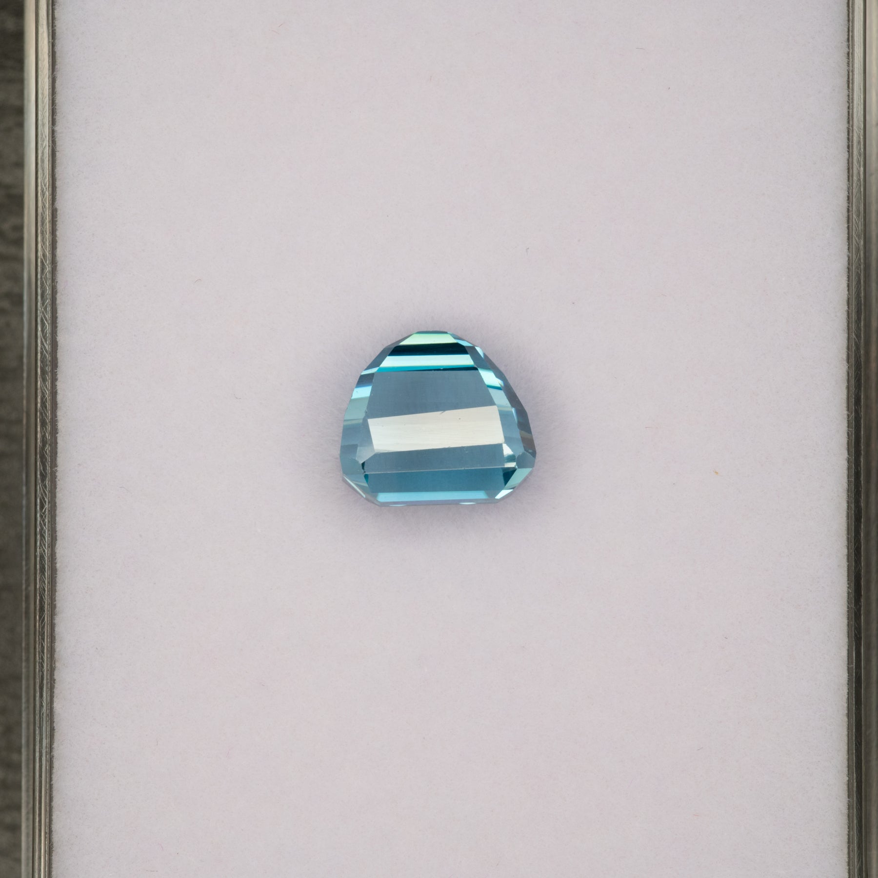 natural cambodian blue zircon emerald cut loose gemstone