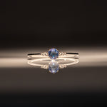 14K white gold alexandrite ring