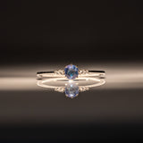 14K white gold alexandrite ring