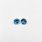 Round Cut London Blue Topaz Loose Gemstone 2