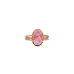 rosalie 14k rose gold 3.73cts pink tourmaline wedding diamond ring | oval 12x8mm