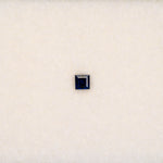 0.34 carat natural blue sapphire, princess 2.8mm loose gemstone