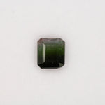 3.13ct bi-color tourmaline emerald 8.5x7.6mm loose bi-color gemstone