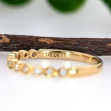 Vani 14K Yellow Gold Natural Diamond Band | Milgrain Details