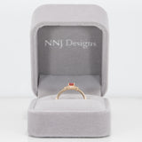 14K yellow gold padparadscha sapphire ring
