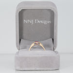 14K yellow gold pink sapphire ring