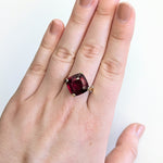 Yana 14K Yellow Gold 10.60cts Madagascar Ruby Ring | Princess 12mm