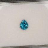 Natural Cambodian Blue Zircon Pear Shape 8.1x7.3x6.2mm 3.56ct Loose Gemstone