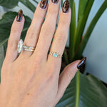 14K yellow gold paraiba tourmaline ring