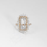 14K two-tone gold lab diamond semi-mount ring setting