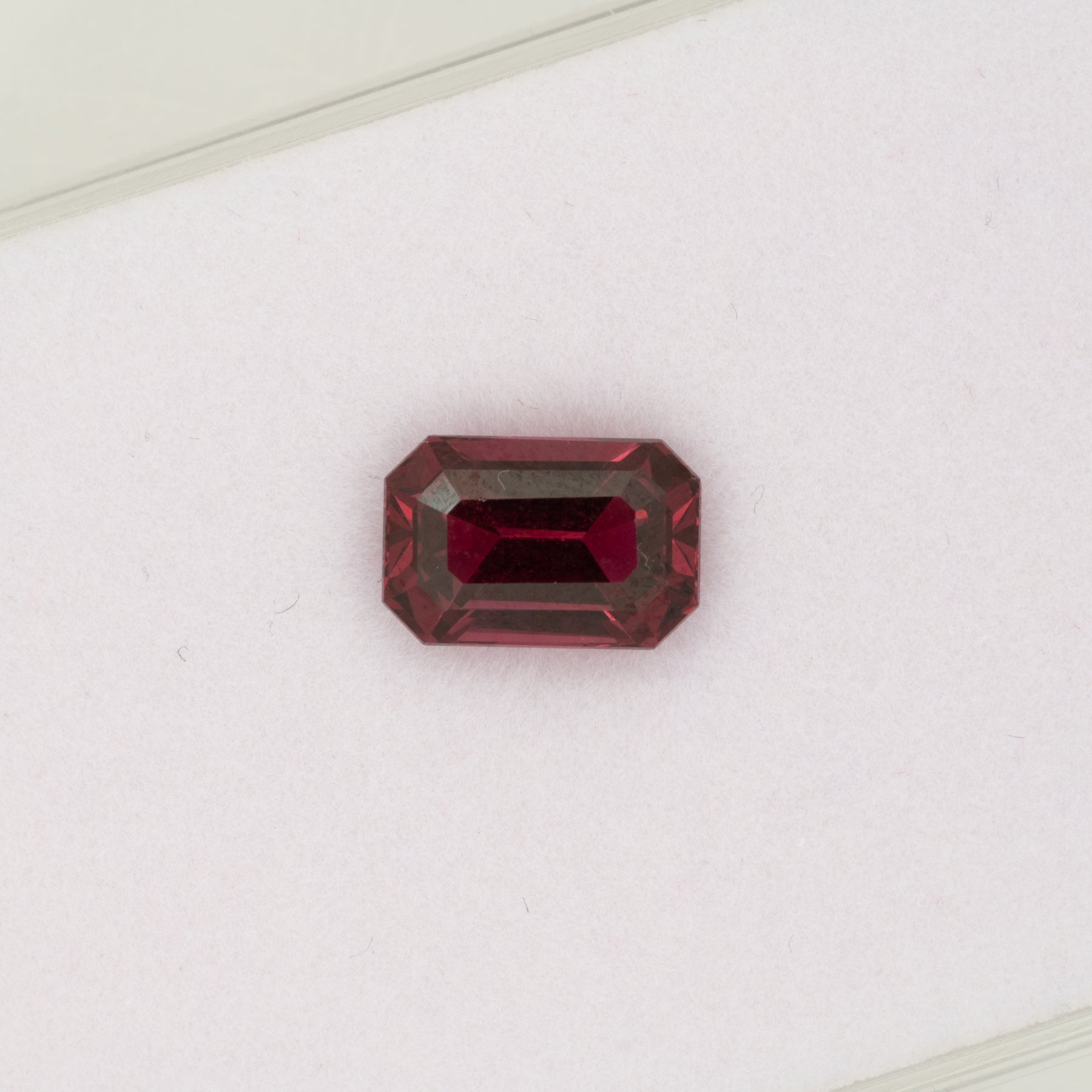 3.3ct Purple Garnet emerald cut 10.1x6.7mm loose purple gemstone