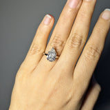 IGI Certified 3ct Lab Diamond Engagement Ring w Hidden Halo in Solid 14K Gold