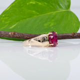 14K yellow gold Madagascar ruby estate ring