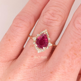 Natural Madagascar Ruby Gemstone Pear Shape Faceted – Loose Gemstone for Fine Jewelry