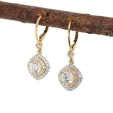 Lovely Dangle Earring Setting w Natural Diamond Halo