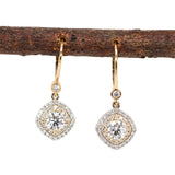 Lovely Dangle Earring Setting w Natural Diamond Halo