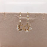 Beautiful Dangle Earrings Semi Mount w Diamond Accents