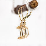 Jinny 14K Solid Gold Earring Setting with Diamonds | EM 12x10mm