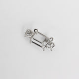 Pendant Mount in Solid 14K Gold | Emerald cut 11x8mm