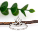 Stella 14K Solid Gold Solitaire Ring Mount | PE 11.5x6.7mm
