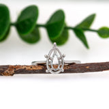 Stella 14K Solid Gold Solitaire Ring Mount | PE 11.5x6.7mm