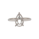 Stella 14K Solid Gold Solitaire Ring Mount | PE 11.5x6.7mm