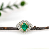 Exceptional GIA Certified Emerald in a Bespoke Heirloom Setting