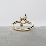 Ring Mount in Solid 14K Gold | Round 6mm | Round Ring Setting