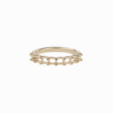 Ring Mount in Solid 14K Gold | Round 2.3mm | 8 Stone Ring Mount