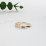 Ring Mount in Solid 14K Gold | Round 2.3mm | 8 Stone Ring Mount