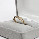 Ring Mount in Solid 14K Gold | Round 2.3mm | 8 Stone Ring Mount