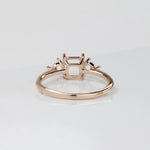 Ring Mount in Solid 14K Gold | Hexagon Shape 6x5mm