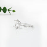 Classic Cushion Diamond Engagement Ring Setting in Solid 14K Gold | Earth-Mined Diamonds, 8×6 mm, Customizable