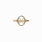 Solitaire Bezel Split Shank Ring Mount in 14K Solid Gold | Oval Shape