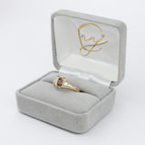 Tapered Engagement Ring Setting w Earth Mined Diamond Accents in 14K Solid Gold