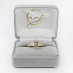 Tapered Engagement Ring Setting w Earth Mined Diamond Accents in 14K Solid Gold